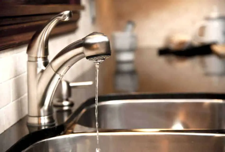 no hot water pressure in kitchen sink